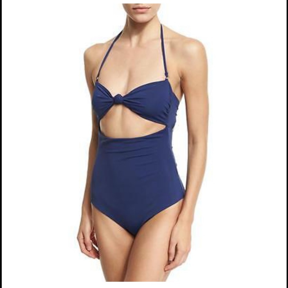 Mara Hoffman Knot Front Bandeau One-Piece